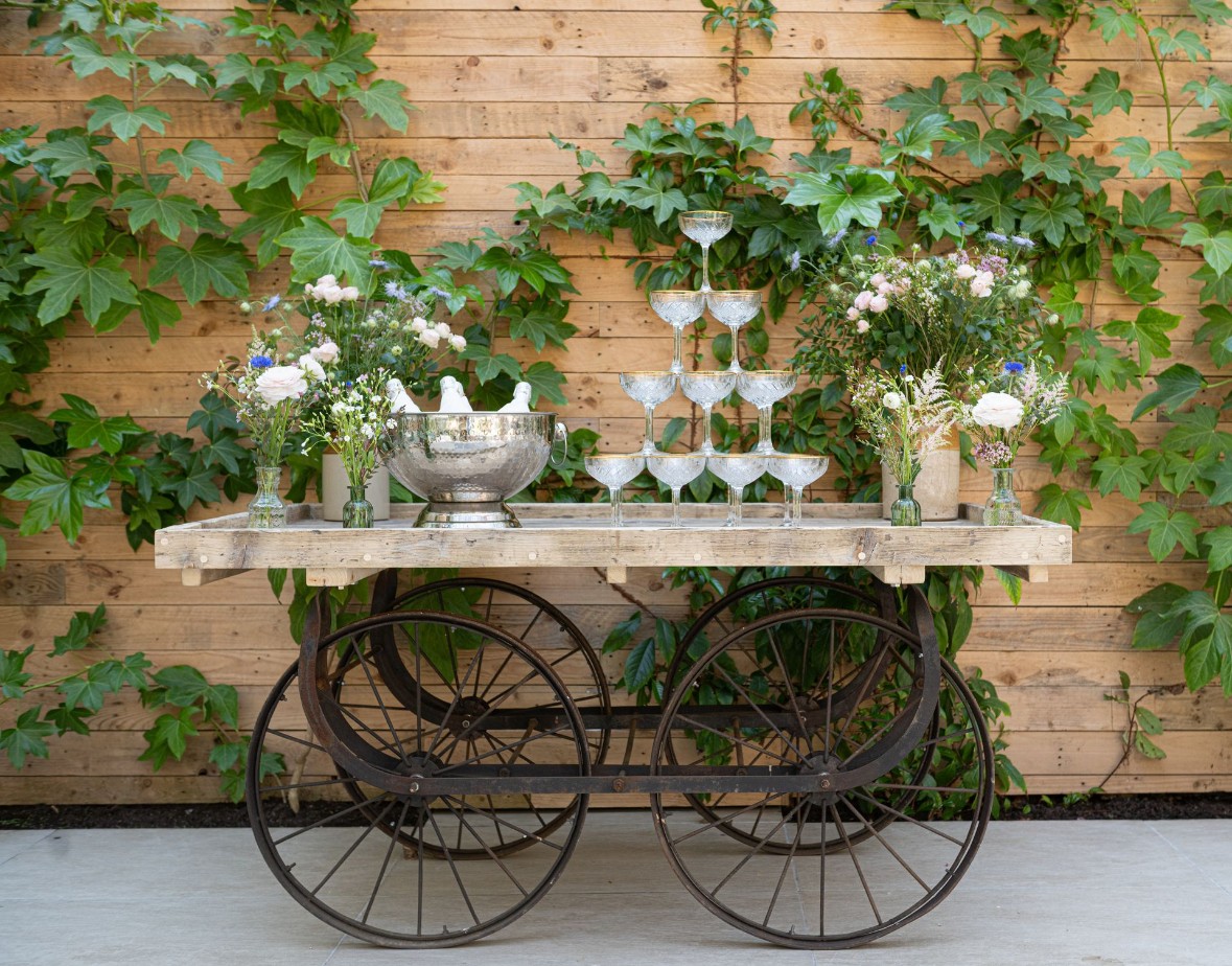 Vintage Wooden Market Cart