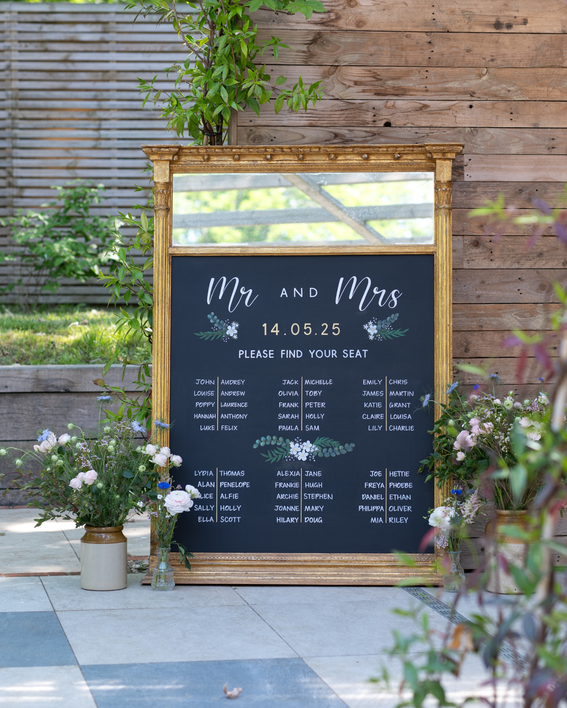 Gilt Framed Mirror Blackboard